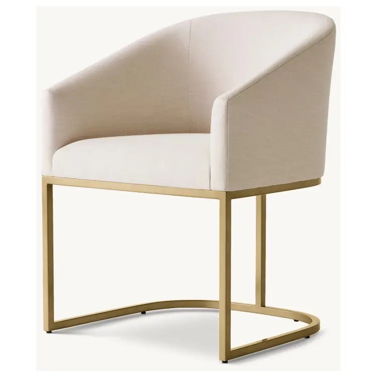 Крытая роскошная мебель Латунное покрытие из нержавеющей стали мягкие кресла для столовой