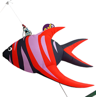 Ange Éclairage gonflable décoratif LED poissons tropicaux suspendus poissons gonflables Avec LED avec bannière gratuite
