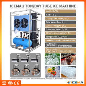 2Ton 3 Ton 5 10 15 20 25 30 Tons Máquina automática para hacer hielo en tubos/Máquina de hielo industrial para Bebidas frías - Product Image 2