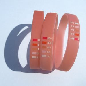 Profession eller Hersteller Anpassen Logo Silikon band Gummi armbänder Silikon Armband UV-Erkennung UV-Armband - Product Image 2