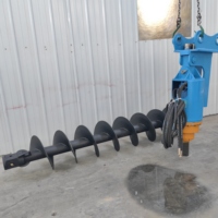 Foreuse hydraulique robuste montée sur excavatrice pour le forage de trous dans le sol et la pose de pieux de fondation