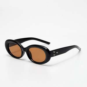 Lunettes de soleil œil de chat ovales vintage tendance 2025 avec logo personnalisé, protection UV400, petite monture pour femmes - Product Image 1