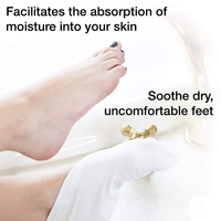 Chaussettes de thérapie hydratante, en coton Spandex, de couleur blanche, pour le Spa et le sport, taille unique, 2 paires
