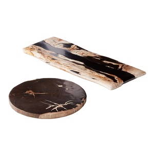 Decorative Display Kitchen Party Food Serving <b>Tray</b> Resin Wood Serving <b>Trays</b> Nesting <b>Breakfast</b> Serving <b>Tray</b> - Product Image 1