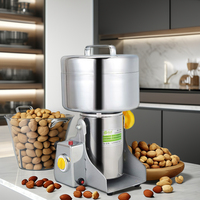 Moulin Électrique Domestique pour Grains Secs (Piment, Poivre Noir, Riz, Blé, Maïs) et Épices/Aromatiques