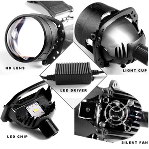 Faro LED para Auto de Alta Calidad, 2.5 Pulgadas, S8, Plug and Play, 45W, Actualización de Faro Delantero con Lente de Proyector Bi-LED de Fábrica, para Motocicleta - Product Image 3
