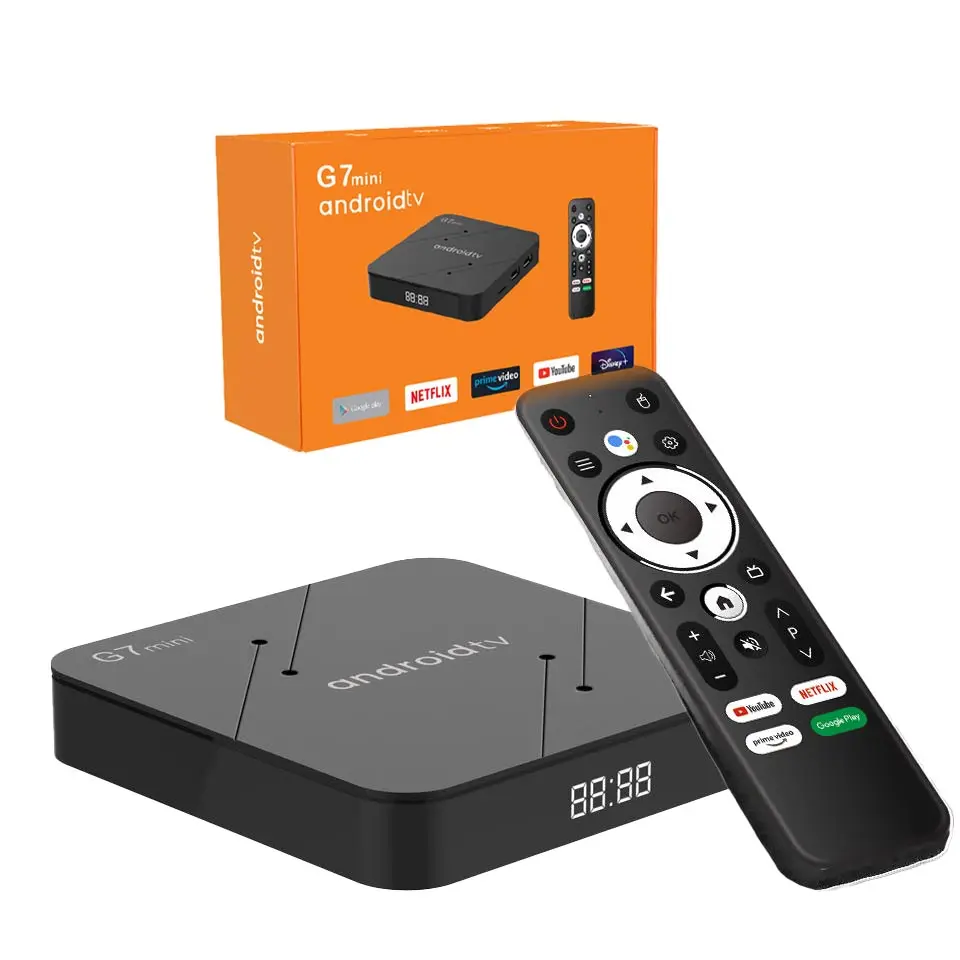 NEU Smart TV G7mini Android 11.0 OS 4K TV-Box Amlogic S905W2 2GB 16GB Dual-WLAN G7 Mini-TV-Box mit Sprach fernbedienung