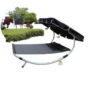 Double Sun Lounger Metal Patio Lounge Chair <strong>with</strong> <strong>Canopy</strong> for <strong>Outdoor</strong> Pool Hotel Villa Bedroom School Application - Product Image 6