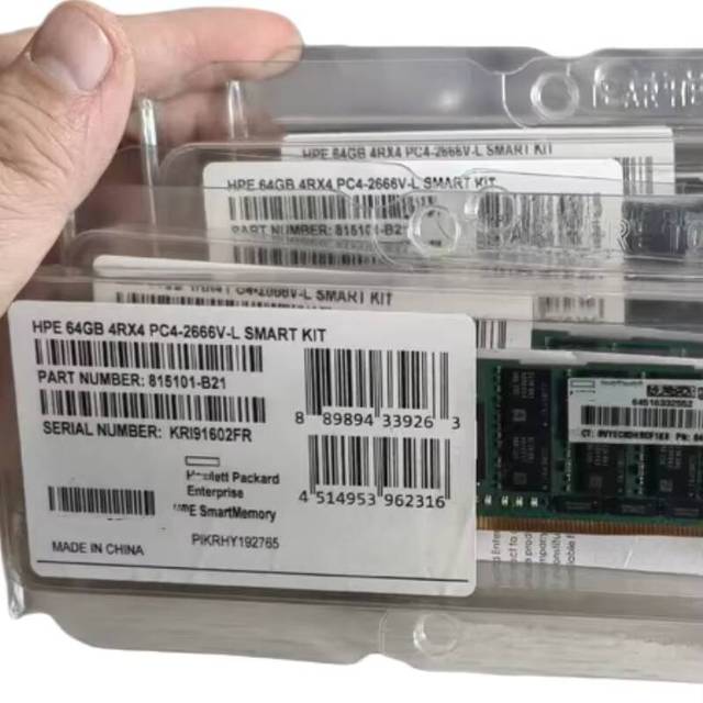 815101-B21 64GB Quad Rank DDR4-2666 CL19 ECC Reg DDR4 SDRAM Memory