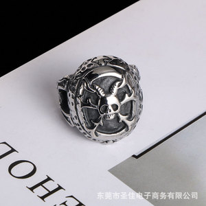 Vintage Skull <b>Ring</b> <b>Titanium</b> Steel Men's Jewelry SA807 Gift Occasion Skeleton Pattern - Product Image 1