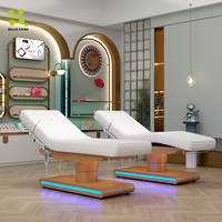 Table de massage électrique BOJUE coréenne en bois blanc pour soins des cils, lifting cosmétique, massage thaïlandais, pour salon de beauté et spa