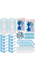 134 Piezas Set <span class=keywords><strong>de</strong></span> Regalo <span class=keywords><strong>de</strong></span> Amistad Kpop para Fiesta Disco: Pulseras, Gafas <span class=keywords><strong>de</strong></span> Sol, Scrunchies <span class=keywords><strong>de</strong></span> Satén, Pinzas, Pegatinas y Cremallera - Product Image 6