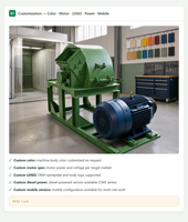 Broyeur de bois Edible Fungus Grower MX-500, poids 365 kg, capacité 1,0 T/H, acompte 30 %