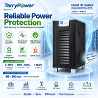 Système d'alimentation UPS industriel en ligne, entrée 380V, sortie 220V, 10/15/20/30/40KVA, redresseur 6 pulsations, DC384V, type tour