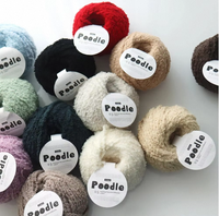 Fil chenille polyester haute élasticité pour poodle, pelote de 70g, 86m, pour tricot, crochet, sacs et écharpes, artisanat DIY