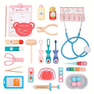 Kit for Girls Pretend Play <b>Doctor</b> <b>Set</b> With Dog Toy Carrying Bag Electronic Stethoscope & Dress up Costume - Product Image 4