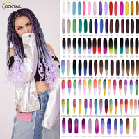 Cheveux à tresser pré-étirés Ombre Yaki Afro Kinky Bulk, Extensions de cheveux à tresser pré-étirées avec emballage personnalisé