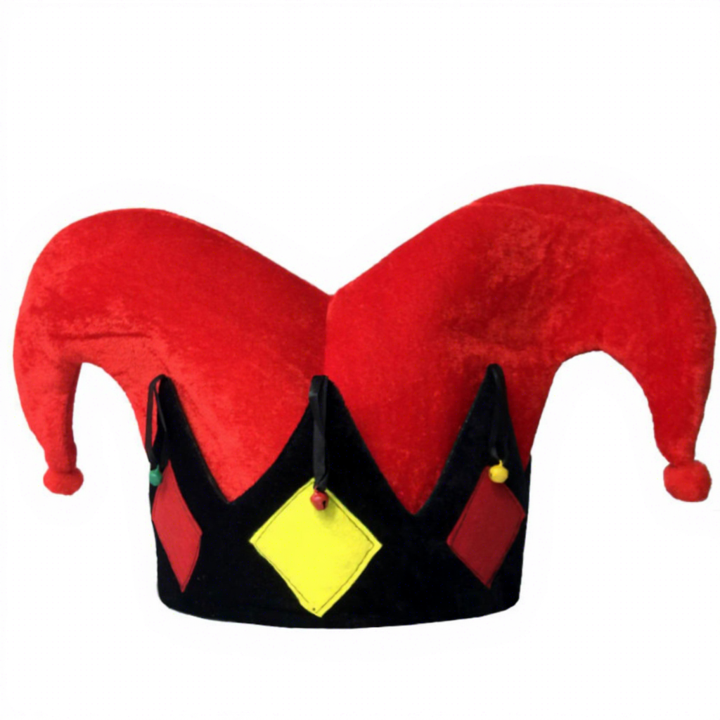 Sombrero de carnaval rojo de 2 esquinas