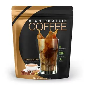 Chai Latte Flavor Protein Iced Coffee Vegan Protein mixed inside No Fat Sugar Free