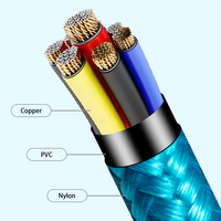 Cable de Carga Rápida USB a Tipo C con Trenzado de Nailon, Cable Resistente al Desgaste, Cable de Transferencia de Alta Velocidad para Teléfonos Inteligentes Android