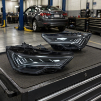 Phares à LED matriciels 2019-2024 pour Audi A6 C8, boîtier noir, clignotants dynamiques, style usine, mise à niveau des phares