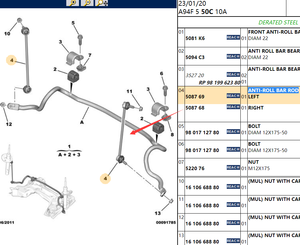 OE 508769 508768 barre stabilisatrice de bielle tringlerie de Suspension de <span class=keywords><strong>voiture</strong></span> pour <span class=keywords><strong>Peugeot</strong></span> 2008 301 - Product Image 3