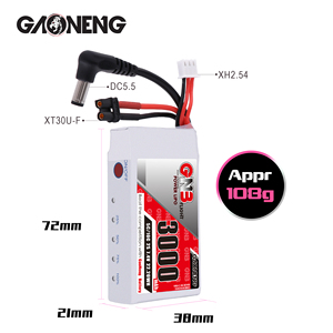 GNB GAONENG 2S 3000mAh 7.4V 5C 10C LiPo <b>Battery</b> for Fat Shark Fatshark Glasses HD Goggles Hobby Wireless FPV RC Receiver XT30 - Product Image 3