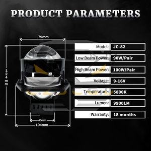 Kit d'objectif de projecteur LED Plug and Play pour des travaux de rénovation de phares de voiture faciles - Product Image 6