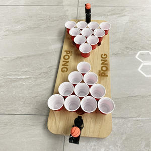 <span class=keywords><strong>Mini</strong></span> Beer <span class=keywords><strong>Pong</strong></span> & Shot <span class=keywords><strong>Pong</strong></span> - Jeu de société officiel pliable en bois avec catapulte pour fêtes et soirées - Product Image 2