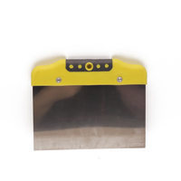 GK-K002 Couteau grattoir plat bicolore industriel avec manche en plastique jaune/noir 6in/8in/10in en acier au carbone