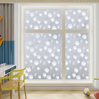 Löwenzahn-Design Fensterfolie mit Statischer Haftung, Mattierte Sichtschutz-Dekorationsfolie, Abnehmbares Botanisches Samenkopfmuster für Schlafzimmer