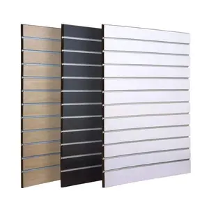 Melamine MDF/PVC/UV Tùy Chỉnh Slatwall Slat Bảng Tường Sheets Bảng Hiển Thị