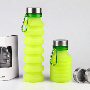 Bouteilles d'eau pliables en silicone sans BPA de 17 oz/500 ml, réutilisables et pratiques pour les voyages, le camping et la randonnée - Product Image 6