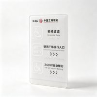 Panneau signalétique en acrylique Braille personnalisé, version anglaise, avec points tactiles en relief, guide directionnel pour espaces publics, modèle 005
