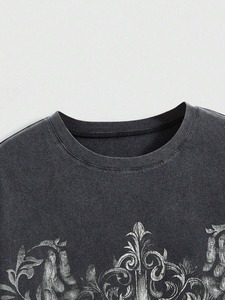 Distressed, fluffy fabric, <b>fun</b> cat print, loose-fitting women's <b>T</b>-<b>shirt</b>, source factory, customization available.F10 - Product Image 3
