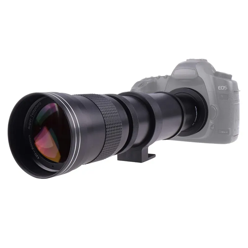 Telezoom Lens Hot Seller Hd Optische Dslr 420-800Mm F/8.3 Zwart Oem Multifunctionele 100x Mobiele Zoom Lens Handleiding 10 Bladen