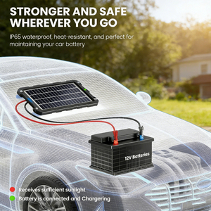 Alecter Solar APH-P121 Chargeur Solaire Intelligent 7.5W Efficacité 16% 38x23cm Kit de Maintien de Batterie Solaire Étanche pour Voiture - Product Image 4