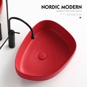 <b>Round</b> Ceramic Countertop <b>Basin</b> No Holes Easy Cleaning Bathroom Sink - Product Image 3