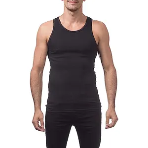 Hot Sales Ribbed Fitness Crop Tops Men's Breathable Muscle Fit Stringer Blank Tank Top