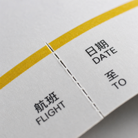 Impression de logo personnalisé, fabricant OEM, cartes d'embarquement personnalisées en carton thermique pour compagnies aériennes