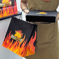 Emballages personnalisés écologiques jetables et recyclables en carton imprimé avec logo pour la restauration rapide, boîtes à emporter pour poulet frit et hamburgers
