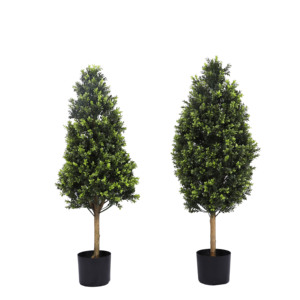 Plantas artificiales para interiores Topiary Boxwood <span class=keywords><strong>Trees</strong></span> Faux <span class=keywords><strong>Trees</strong></span>-Decoración de plantas para el porche delantero Home Office Topiary Ball - Product Image 1