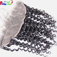 Pré plumé délié réel mince dentelle HD frontaux cheveux humains 13*4 cheveux brésiliens non transformés vague profonde il dentelle frontale seulement 13x4