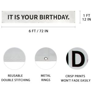 The Boss Husband Home Office IT IS YOUR BIRTHDAY BANNER Impresión digital Decoraciones para fiestas de cumpleaños Fiestas Jubilaciones - Product Image 2
