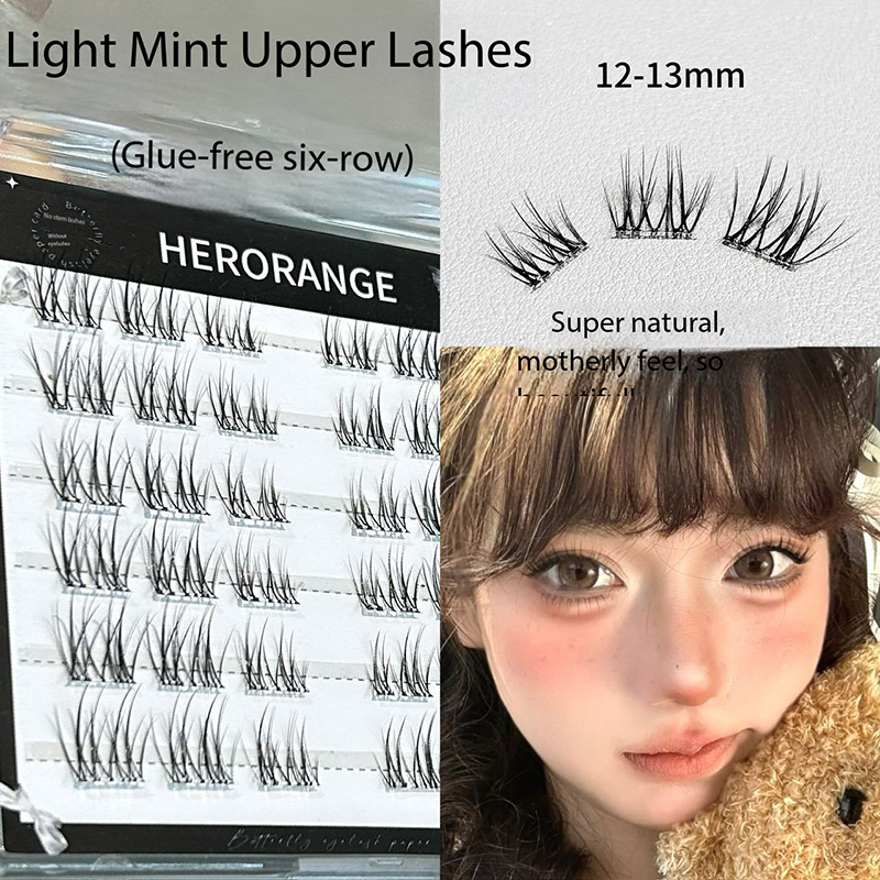 False Eyelashes - 6-Row (Self-Adhesive), 36 Clusters