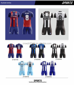 定制男式足球球衣套装，搭配运动服，浅蓝色和白色，轻质印花款，型号 PRz12021 - Product Image 4