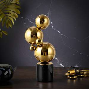 Gazing Globe من الفولاذ المقاوم للصدأ الذهبي اللامع زينة منزلية في الهواء الطلق لتدفئة الحرارة المتلألئة - Product Image 5