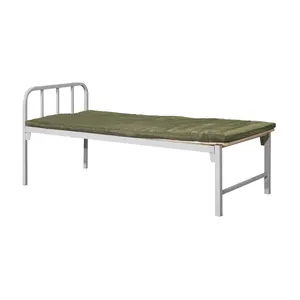 Easy assemble medical metal bed wholesale single bed designed with mattress in China