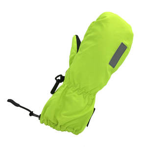 Mitaines de ski d'hiver imperméables de style classique de conception OEM, jaune néon - Product Image 4