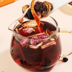 Thé aux herbes rafraîchissant en gros : Mélange de prune noire, écorce de mandarine, <span class=keywords><strong>rose</strong></span> et Poria – Thé en petite boîte de haute qualité - Product Image 5